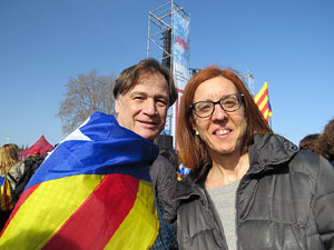 Acte del Consell per la República Catalana a Perpinyà amb el President Carles Puigdemont i els consellers Clara Ponsatí i Toni Comín