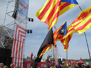 Acte del Consell per la República Catalana a Perpinyà amb el President Carles Puigdemont i els consellers Clara Ponsatí i Toni Comín