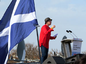 Acte del Consell per la República Catalana a Perpinyà amb el President Carles Puigdemont i els consellers Clara Ponsatí i Toni Comín
