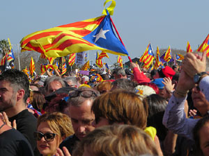 Acte del Consell per la República Catalana a Perpinyà amb el President Carles Puigdemont i els consellers Clara Ponsatí i Toni Comín