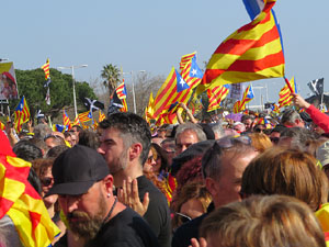 Acte del Consell per la República Catalana a Perpinyà amb el President Carles Puigdemont i els consellers Clara Ponsatí i Toni Comín