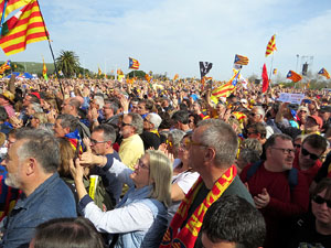 Acte del Consell per la República Catalana a Perpinyà amb el President Carles Puigdemont i els consellers Clara Ponsatí i Toni Comín