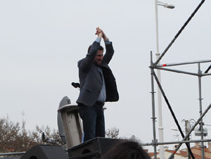 Acte del Consell per la República Catalana a Perpinyà amb el President Carles Puigdemont i els consellers Clara Ponsatí i Toni Comín