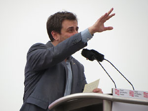 Acte del Consell per la República Catalana a Perpinyà amb el President Carles Puigdemont i els consellers Clara Ponsatí i Toni Comín