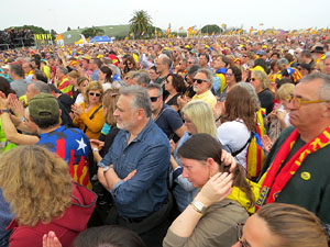 Acte del Consell per la República Catalana a Perpinyà amb el President Carles Puigdemont i els consellers Clara Ponsatí i Toni Comín