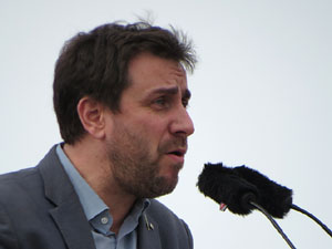 Acte del Consell per la República Catalana a Perpinyà amb el President Carles Puigdemont i els consellers Clara Ponsatí i Toni Comín