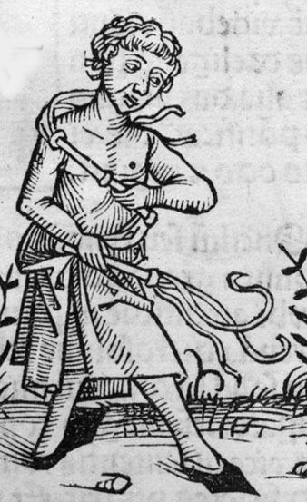 Flagel·lant fent penitència durant la Pesta Negra (1347-1352)