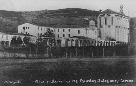 Vista posterior de les Escoles Salesianes del Pont Major. 1911-1936