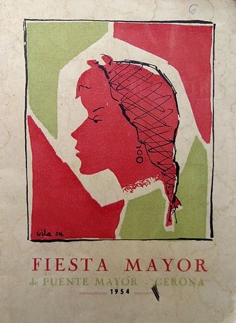 Portada del programa de la festa major del barri. 1954