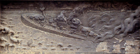 Relleus sobre la Guerra Civil al Pont de l'Aigua. El vaixell Baleares. 2007