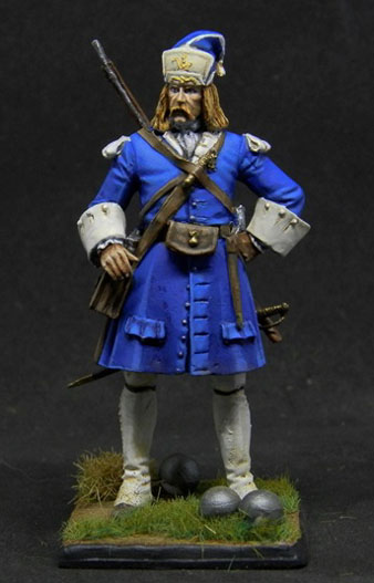 Granader del regiment de Sant Narcís. Guerra de Sucessió