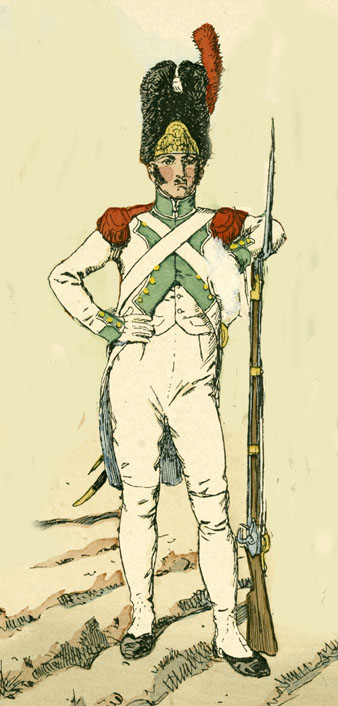 Setges de Girona 1808-1809. 5&egrave; regiment d'infanteria de l&iacute;nia. Regne d'It&agrave;lia