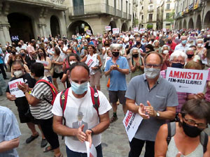 Concentraci&oacute; a la pla&ccedil;a del Vi per la independ&egrave;ncia i la llibertat dels presos pol&iacute;tics