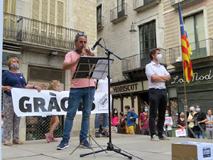 Concentraci&oacute; a la pla&ccedil;a del Vi per la independ&egrave;ncia i la llibertat dels presos pol&iacute;tics