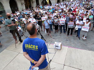 Concentraci&oacute; a la pla&ccedil;a del Vi per la independ&egrave;ncia i la llibertat dels presos pol&iacute;tics