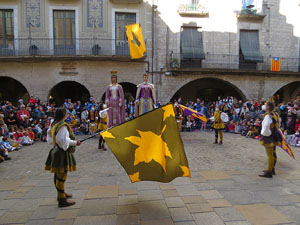 Fires de Sant Narcís 2021. Toc de rams. Cerimònia del canvi de rams de les gegantes