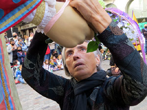 Fires de Sant Narcís 2021. Toc de rams. Cerimònia del canvi de rams de les gegantes