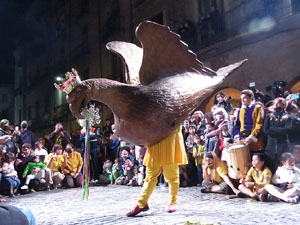 Fires de Sant Narc&iacute;s 2021. Ball de l'&agrave;liga, capgrossos i gegants