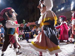 Fires de Sant Narc&iacute;s 2021. Ball de l'&agrave;liga, capgrossos i gegants