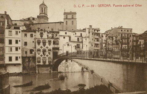 El pont d'en Gómez des del passeig Josep Canalejas. 1916