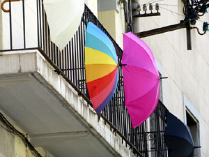 Temps de Flors 2021. Edifici a la Gran Via Jaume I