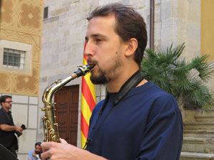 Diada Nacional 2022. Acte institucional al Pati de les Magn&ograve;lies, amb parlaments de Quim Ayats, Miquel Noguer i Laia Ca&ntilde;igueral