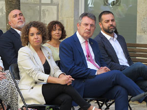 Diada Nacional 2022. Acte institucional al Pati de les Magn&ograve;lies, amb parlaments de Quim Ayats, Miquel Noguer i Laia Ca&ntilde;igueral