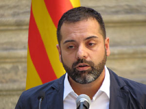 Diada Nacional 2022. Acte institucional al Pati de les Magn&ograve;lies, amb parlaments de Quim Ayats, Miquel Noguer i Laia Ca&ntilde;igueral