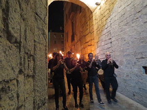 Diada Nacional 2022. XV Marxa de Torxes de Girona pels carrers del Barri Vell de Girona