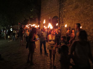 Diada Nacional 2022. XV Marxa de Torxes de Girona pels carrers del Barri Vell de Girona