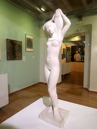 Dona amb peix. Tom&agrave;s Bel Sabat&eacute;s. Ca. 1949