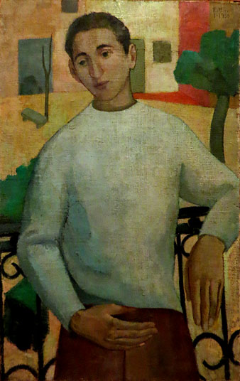 El balc&oacute; (Retrat de Leonci Quera). Esther Boix Pons. 1950