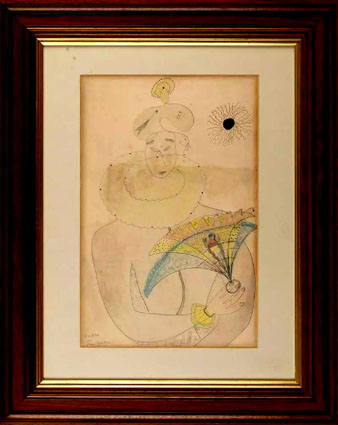 Federico Garc&iacute;a Lorca. 'Viento del este', 1927. Tinta i llapis de color sobre paper