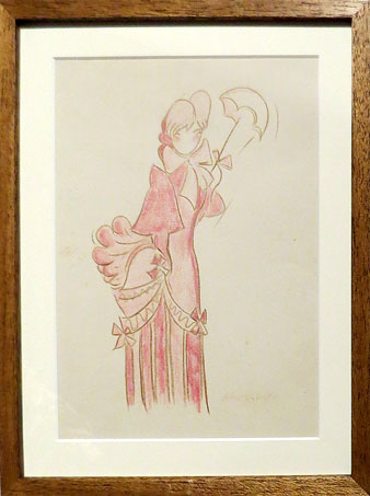 Rafael Barradas. 'Figur&iacute;n para Catalina B&aacute;rcena', 1920. Aquarel&middot;la i llapis de color sobre paper