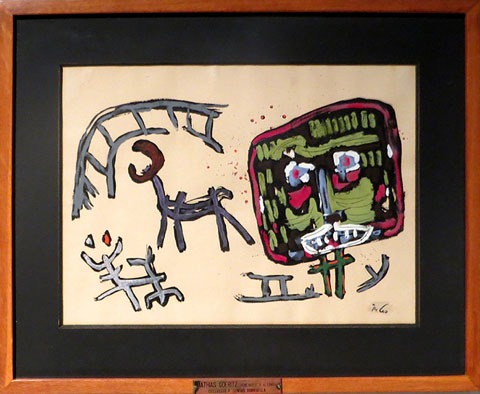 Mathias Goeritz. 'T&oacute;tem', 1948. Guaix sobre paper