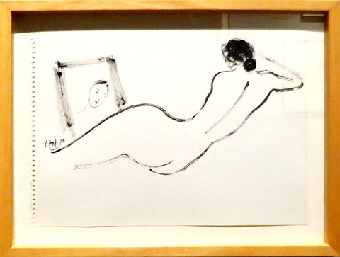 Ram&oacute;n Gaya. 'El pintor y la modelo', 1973. S&egrave;rie de 13 dibuixos. Tinta sobre paper