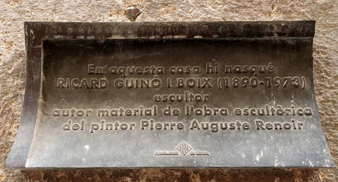 Placa a la casa natal de Ricard Guinó