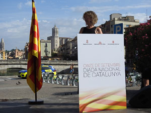Diada Nacional 2023. Acte institucional a la pla&ccedil;a Catalunya, amb parlaments de Lluc Salellas, Miquel Noguer i Laia Ca&ntilde;igueral