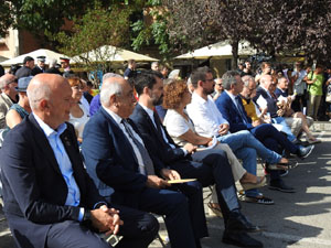 Diada Nacional 2023. Acte institucional a la pla&ccedil;a Catalunya, amb parlaments de Lluc Salellas, Miquel Noguer i Laia Ca&ntilde;igueral