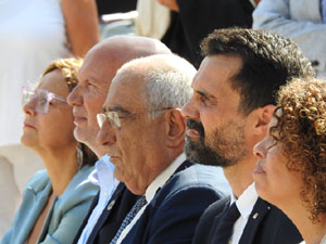 Diada Nacional 2023. Acte institucional a la pla&ccedil;a Catalunya, amb parlaments de Lluc Salellas, Miquel Noguer i Laia Ca&ntilde;igueral