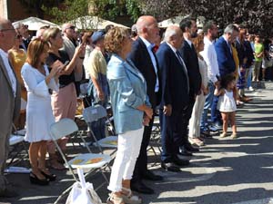 Diada Nacional 2023. Acte institucional a la pla&ccedil;a Catalunya, amb parlaments de Lluc Salellas, Miquel Noguer i Laia Ca&ntilde;igueral