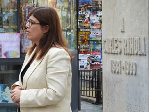 Diada Nacional 2023. Homenatge floral a Carles Rahola a la Rambla de la Llibertat