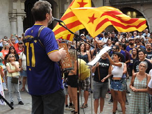 Diada Nacional 2023. Concentraci&oacute; a la pla&ccedil;a del Vi