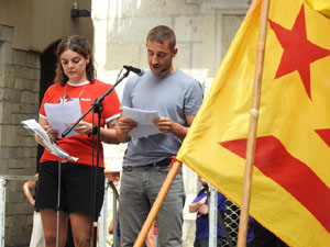 Diada Nacional 2023. Concentraci&oacute; a la pla&ccedil;a del Vi