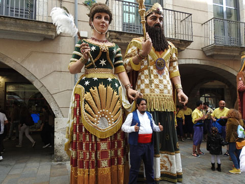 Els gegants de Santa Maria del Mar, la reina de Saba i el rei Salomó