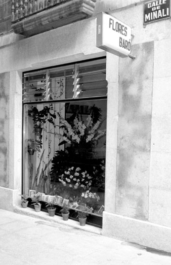 La floristeria Baró al carrer Minali. 1963