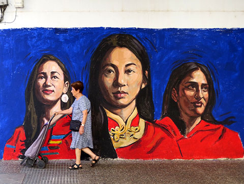 Mural a Santa Eug&egrave;nia de Ter
