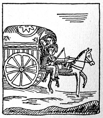 Tartana. Gravat gironí al boix. Finals segle XIX