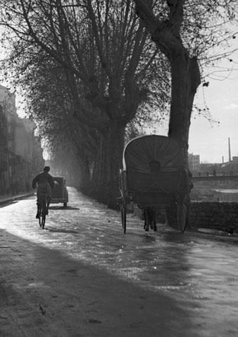 Tartana al carrer del Carme de Girona. 1946