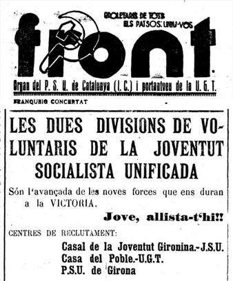 Publicació del diari 'Front'. 1/04/1938